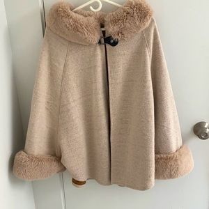 Rustic poncho coat